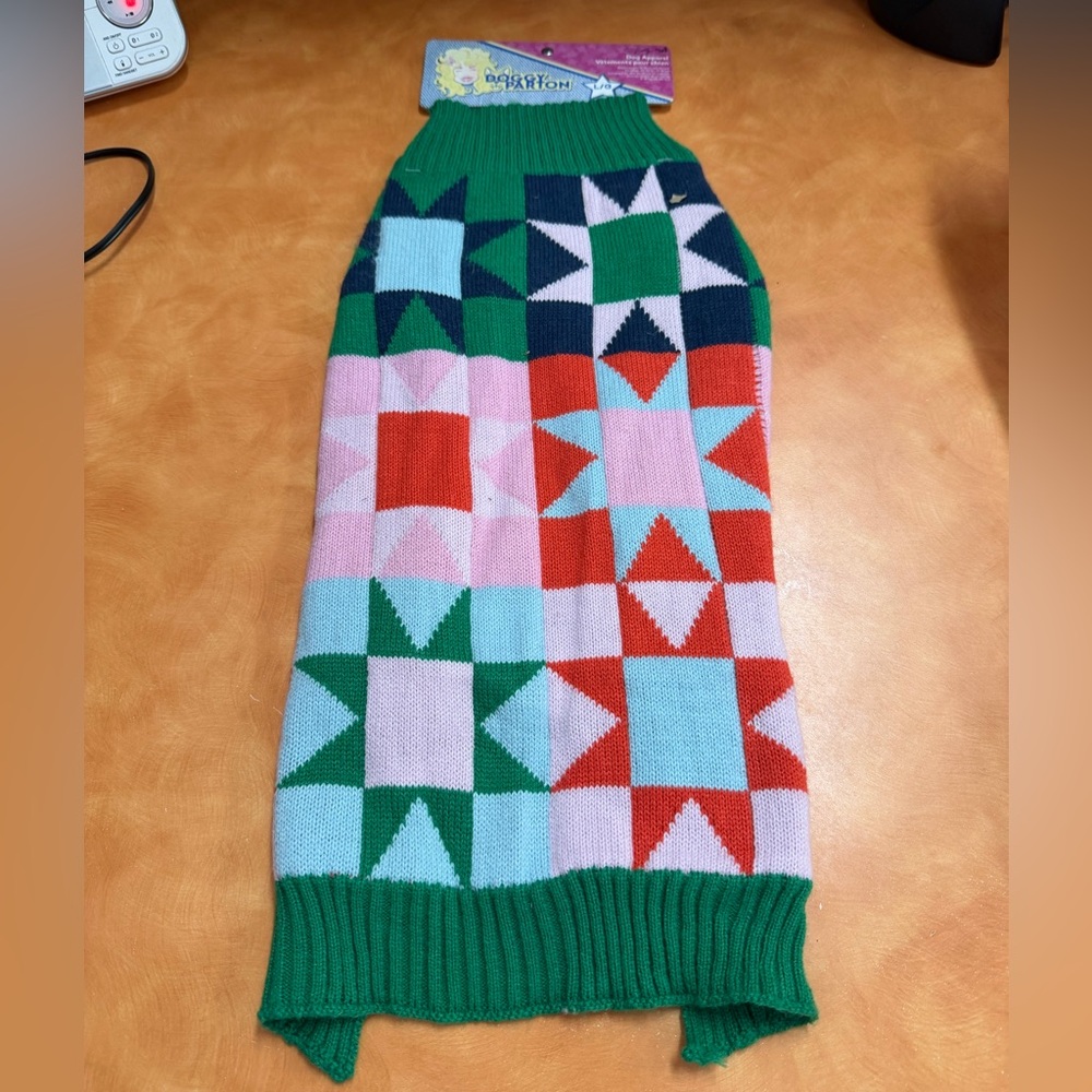 Doggy Parton Colorful Patchwork Dog Sweater